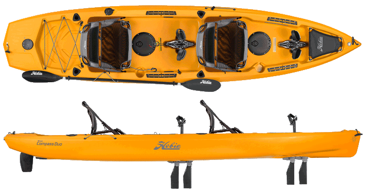 Hobie Kayak Compass Duo Tandem Kayak in Papaya