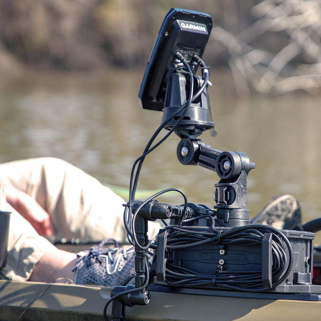 Round Base Fish Finder Mount with Track Mounted LockNLoad™ Mounting System - OMTC
