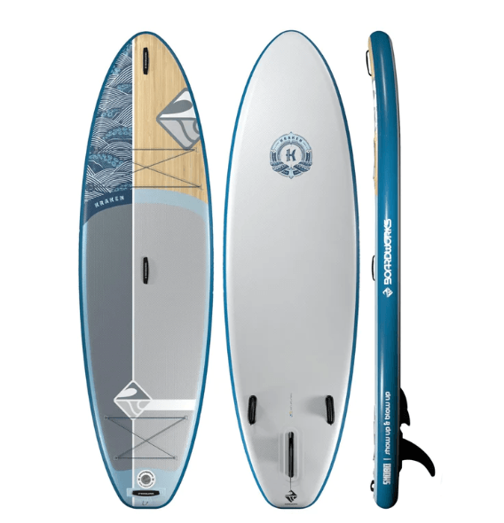 Shubu Kraken 10' Paddleboard - White/Blue/Orange - OMTC