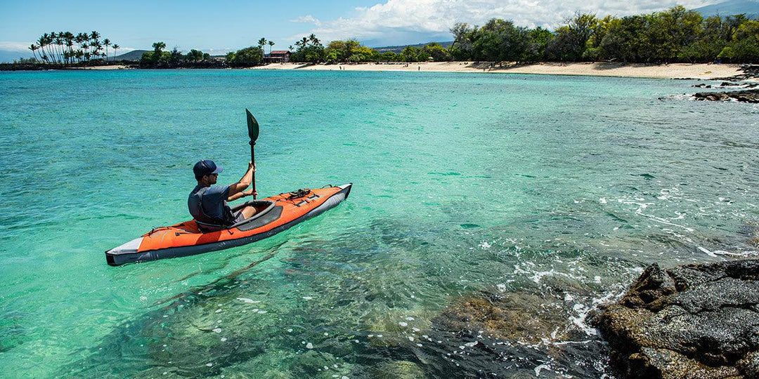 Sit-on-top kayak - STRAITEDGE™ ANGLER PRO - Advanced Elements - inflatable  / fishing / river running